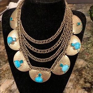 SEQUIR BRASS COLOR NECKLACE VERY UNIQUE.